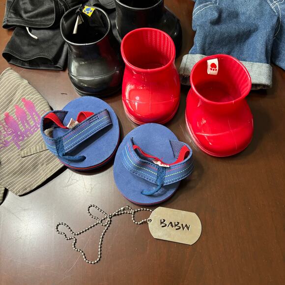 Build A Bear Mixed Clothes 17 Piece Shoes Batman Military Jonas Guitar BAB - Picture 6 of 8